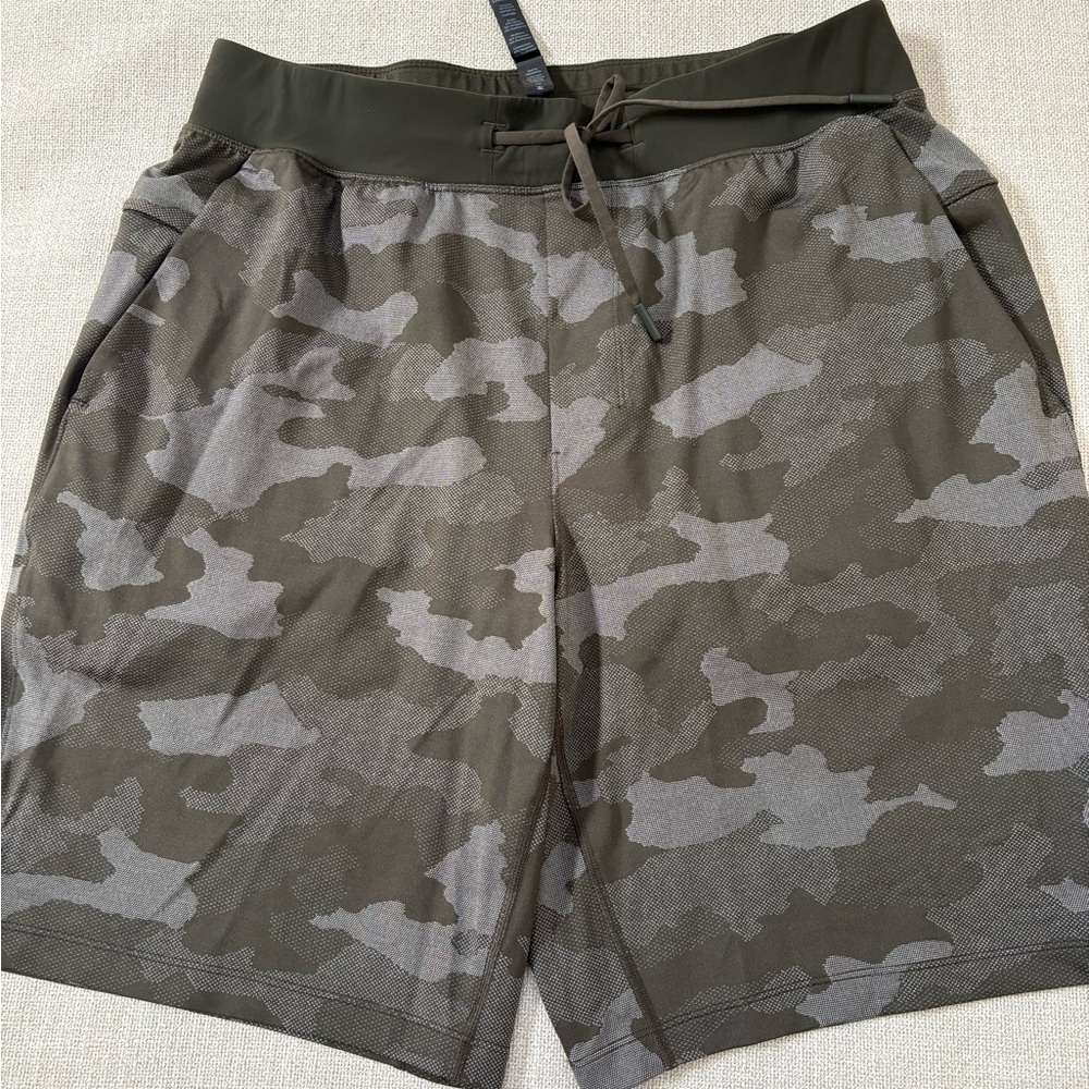 lululemon athletica Green and Gray Athletic Shorts